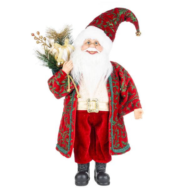 Babbo Natale e il Dipinto delle Foglie 46 cm