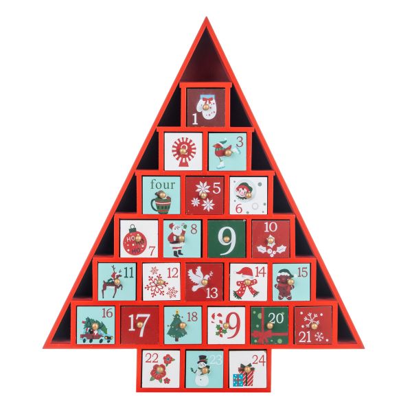 Calendario Avvento Abete a Spasso nel Tempo 38 cm