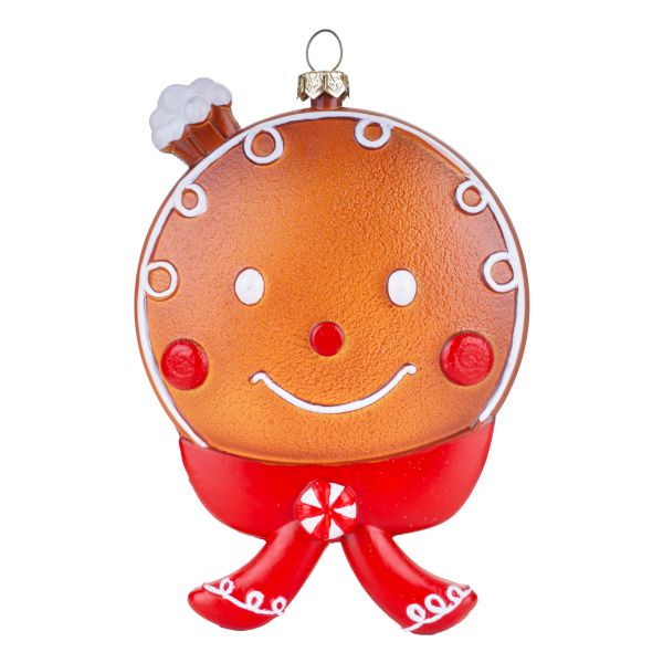 Addobbo Natalizio Sweet Gingerbread Boy Face 14 cm