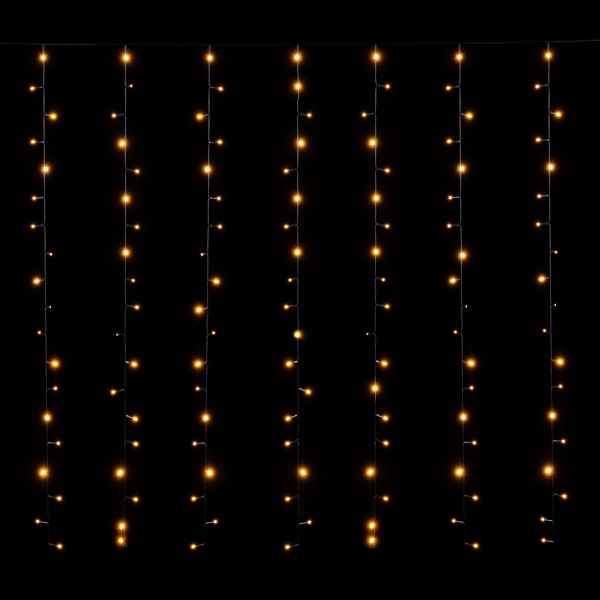 Tenda luminosa Saigusa 200 Led 2 x 1 Mt - Bianco caldo 