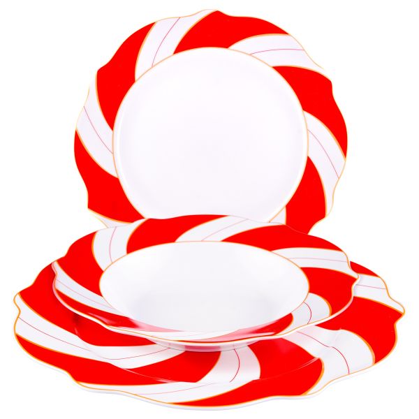 Servizio da 18 Piatti Natalizi in Porcellana Scent of Sugar