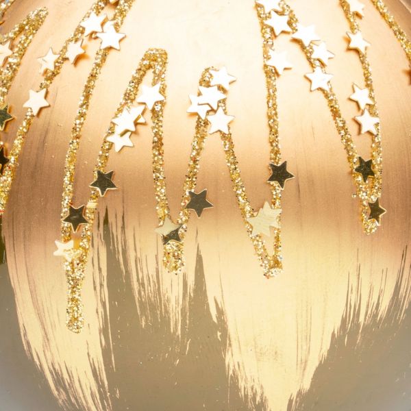 Pallina di Natale in vetro Golden Dress Trail of the Stars 8 cm