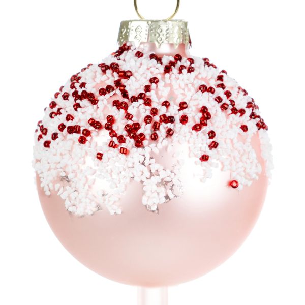 Addobbo Natalizio Pink Christmas Ball Popsicle 14 cm