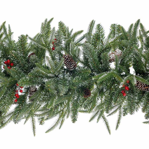 Festone di Natale con bacche e pigne Downtown 180 cm