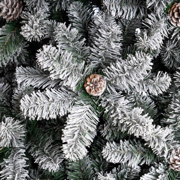Albero di Natale innevato decorato artificiale Elbrus-180 cm