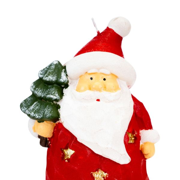 Candela Babbo Natale nella Foresta di Lucciole 15 cm