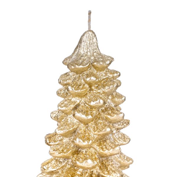 Candela Albero di Natale Oro Sole del Bosco Incantato 16 cm