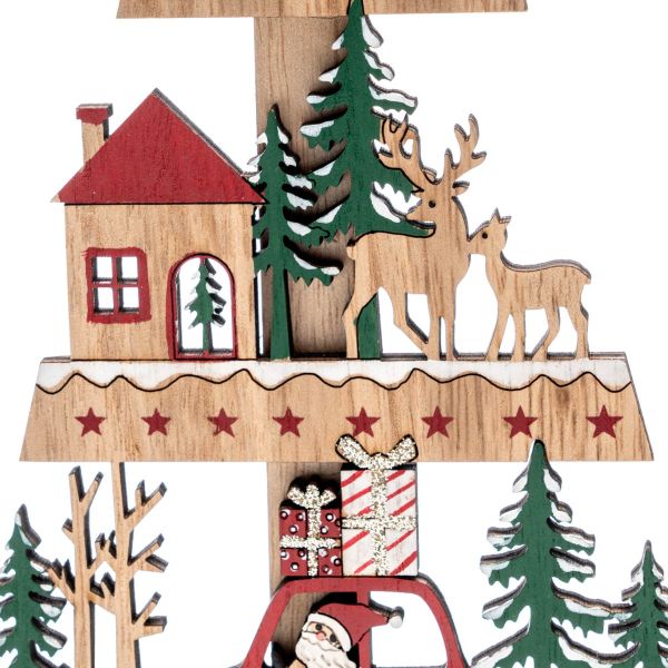 Alberello di Natale Scalata di Santa 30 cm
