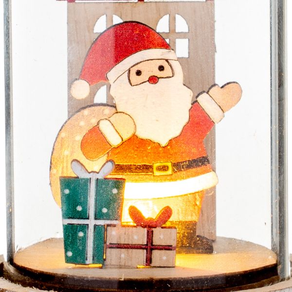 Ampolla Natalizia Happy Santa in the Magical Night 10 cm