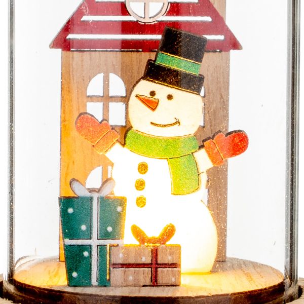 Ampolla Natalizia Joyful Snowman House 10 cm