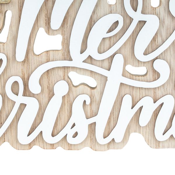 Scritta Natalizia Merry Christmas from friend Fir 25 cm