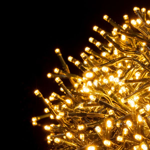 Catena luminosa cluster Aries 500 Led 10 Mt - Bianco Caldo