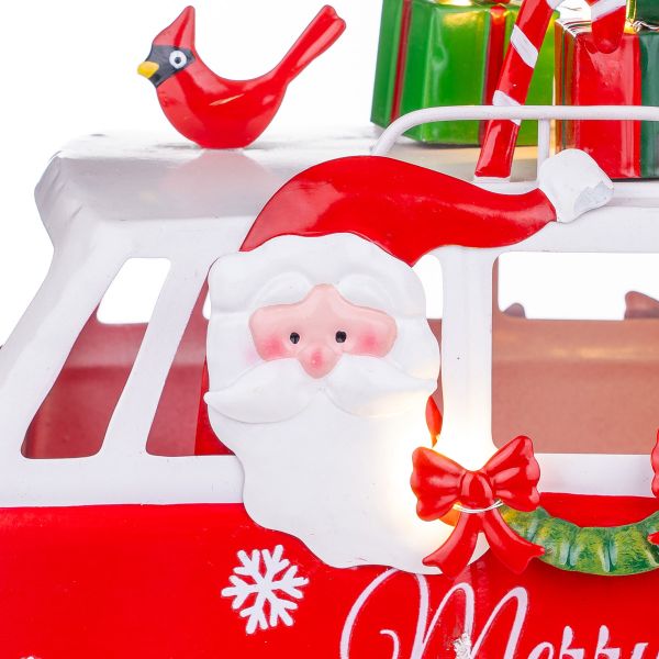 Babbo Natale e il Trasporto dei Doni degli Elfi 31 cm