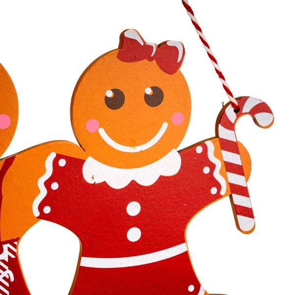 Fuoriporta Natalizio Wishes of Gingerbread Family 20 cm