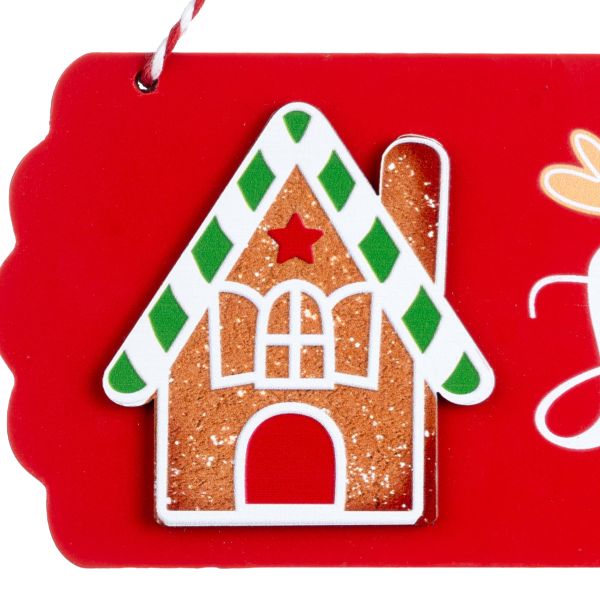 Fuoriporta Natalizio Wishes of Gingerbread Family 22 cm