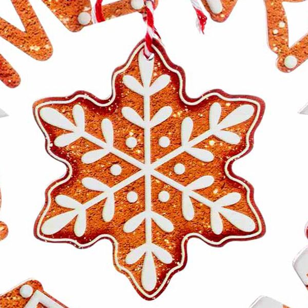 Addobbo Natalizio Gingerbread Christmas Snowflake 15 cm