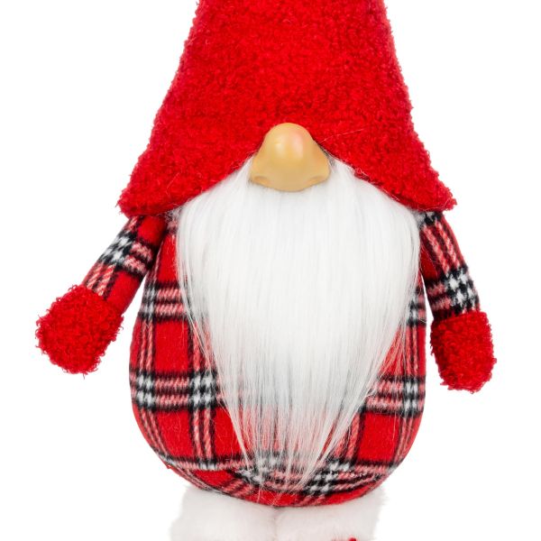 Gnomo tartan taglia legna Finer 45 cm