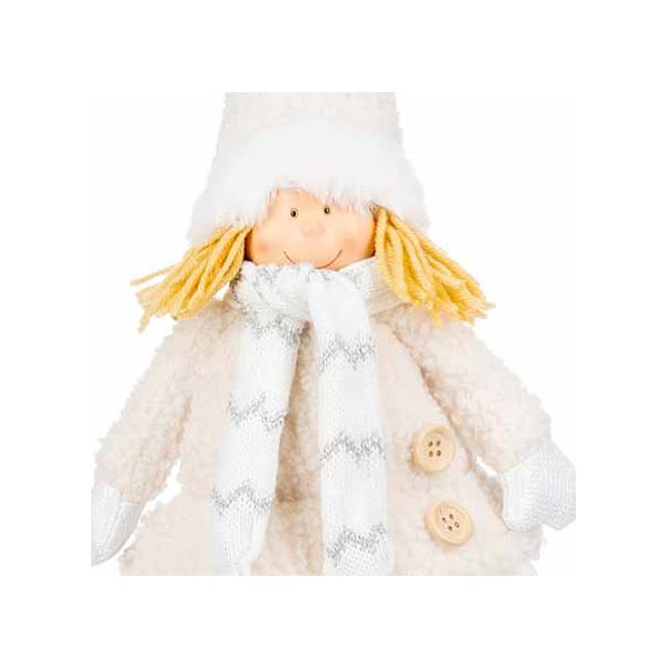 Bambina in bianco Esploratrice dei Ghiacciai 40 cm