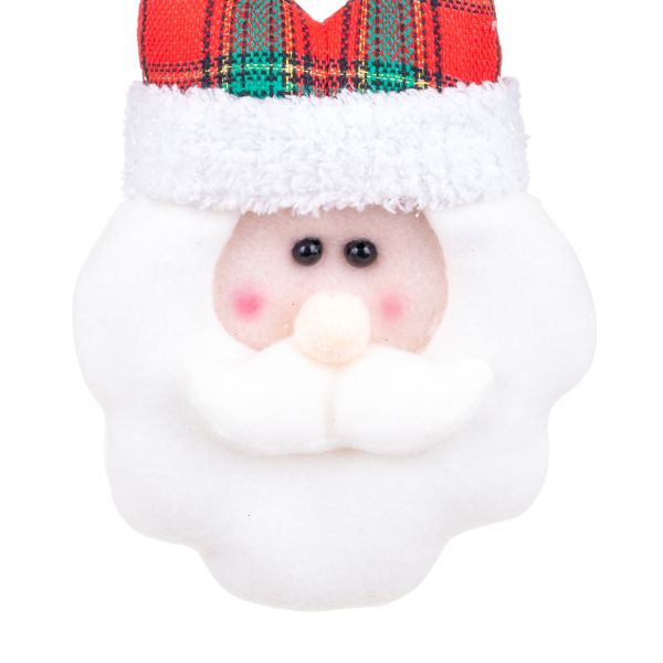 Fuoriporta Natalizio Santa Claus Tartan Hat 30 cm