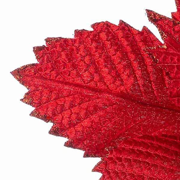 Fiore di Natale rosso Feuilles de Rubis 33 cm