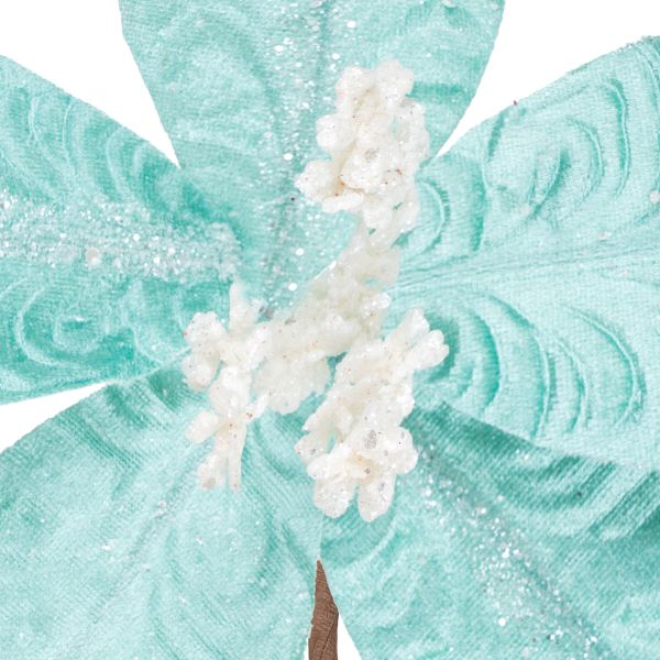 Fiore di Natale azzurro Sotto le stelle di Uranio 20 cm