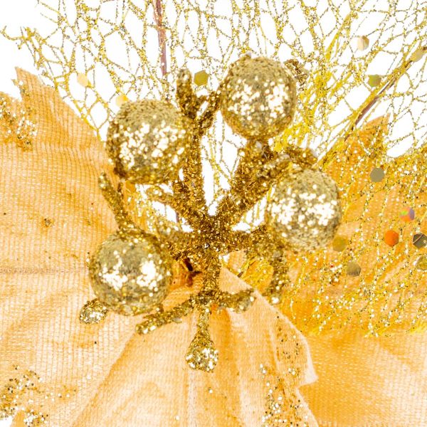 Fiore di Natale oro Velo del Tempio 20 cm