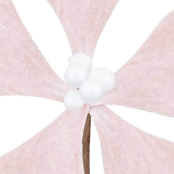 Fiore di Natale rosa Chiave della Felicità 14 cm