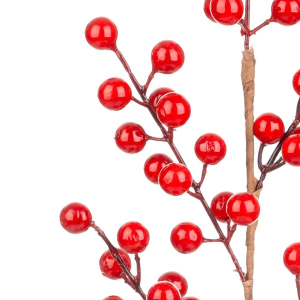 Ramo con bacche rosse Pomeriggio di Natale 50 cm