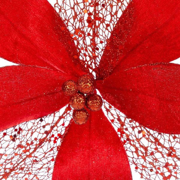 Fiore di Natale rosso Surprise de Noel 26 cm