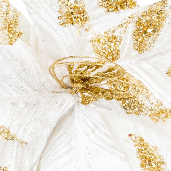 Fiore di Natale champagne Magical Brindle Petals 34 cm