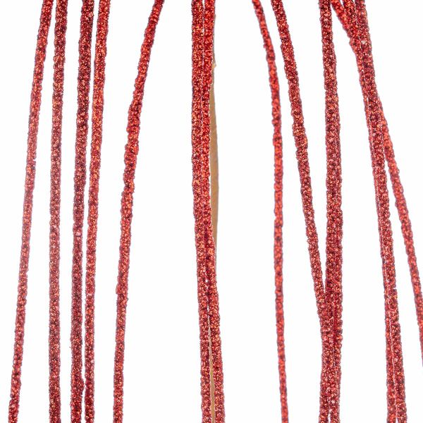 Ramo glitterato rosso Flamme Stellaire 110 cm