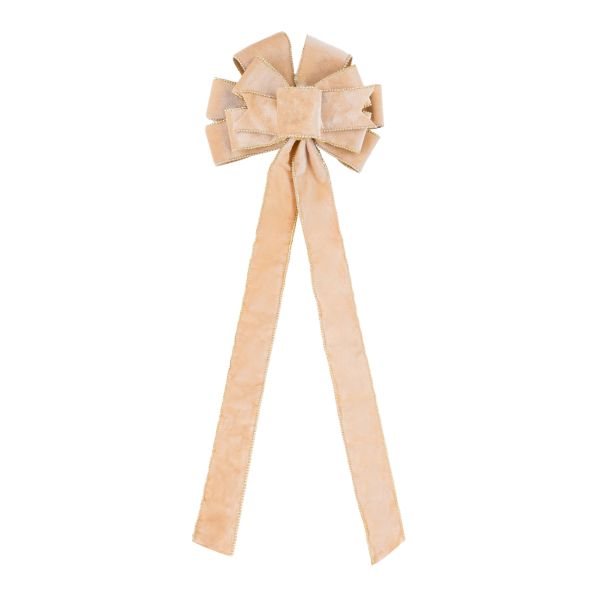 Puntale a coccarda panna Holiday Delight 78 cm