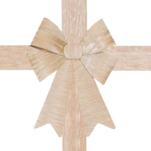 Fuoriporta Natalizio Big Wooden Bow 58 cm