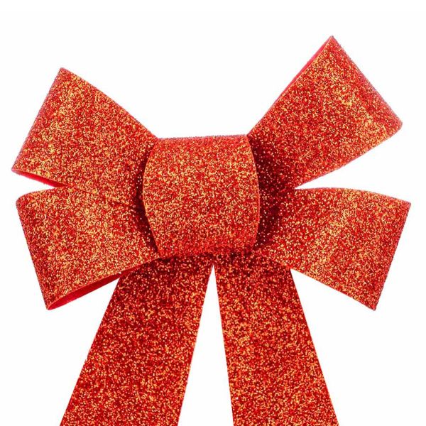 Set 3 Fiocchi Natalizi Red Bows of Virtues 12 cm
