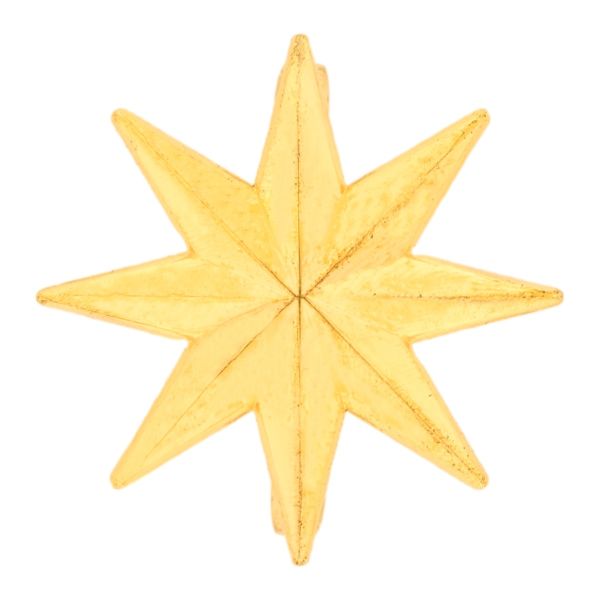 Set 4 Portatovaglioli Natalizi Stella dei Venti Dorata 4 cm
