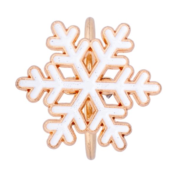 Set 4 Portatovaglioli Natalizi Legendary Elven Snowflake 4 cm