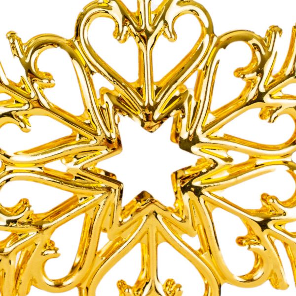 Addobbo Natalizio Golden Coin Snowflake 10 cm