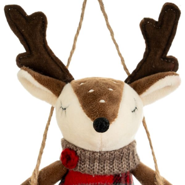 Renna Natalizia da appendere Sleeping Reindeer 34 cm