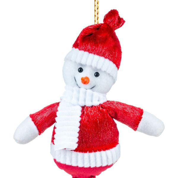 Addobbo Natalizio Pupazzo di Neve Forrest il Gelataio 28 cm