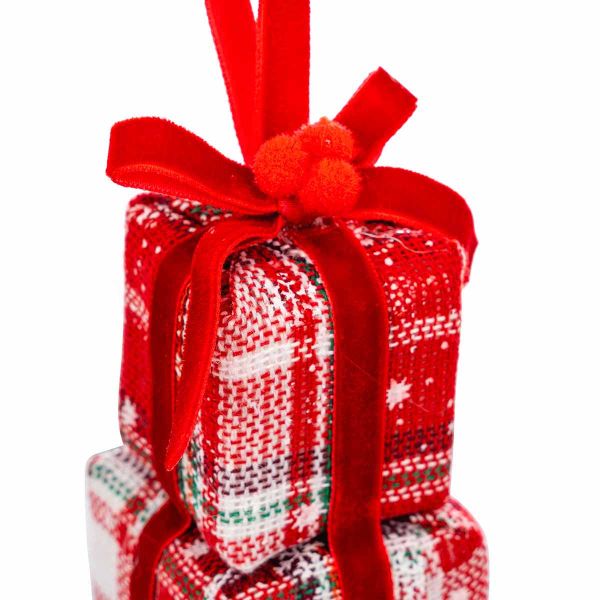 Addobbo Natalizio Tartan Gift Packs 15 cm