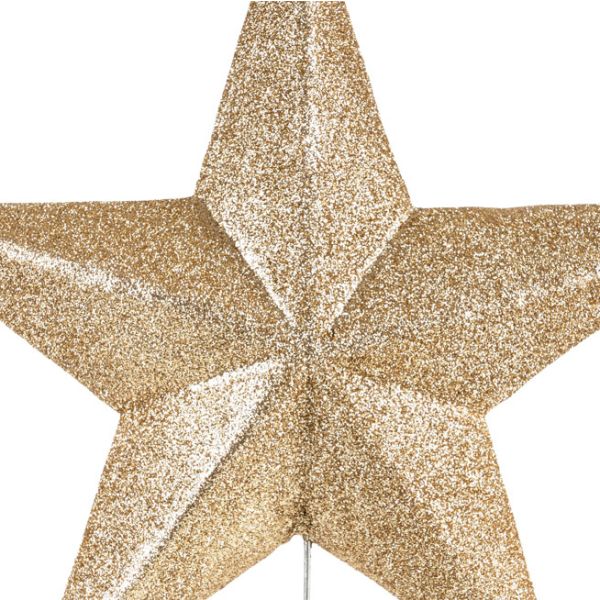 Puntale per Albero di Natale oro a stella Bonde 25 cm