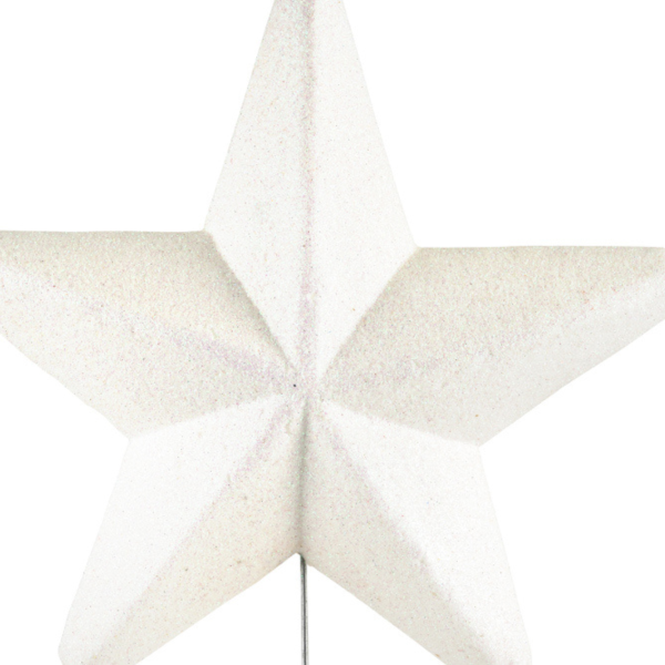 Puntale per Albero di Natale bianco a stella Oldemburg 25 cm