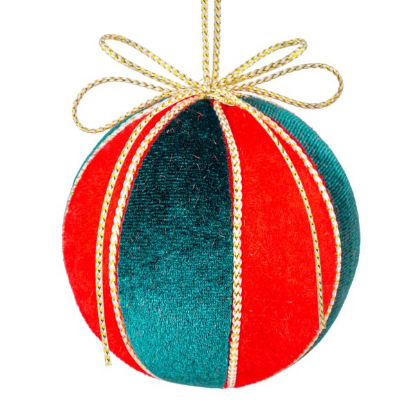Set 6 Palline di Natale rosse e verdi Friendship Games 9 cm