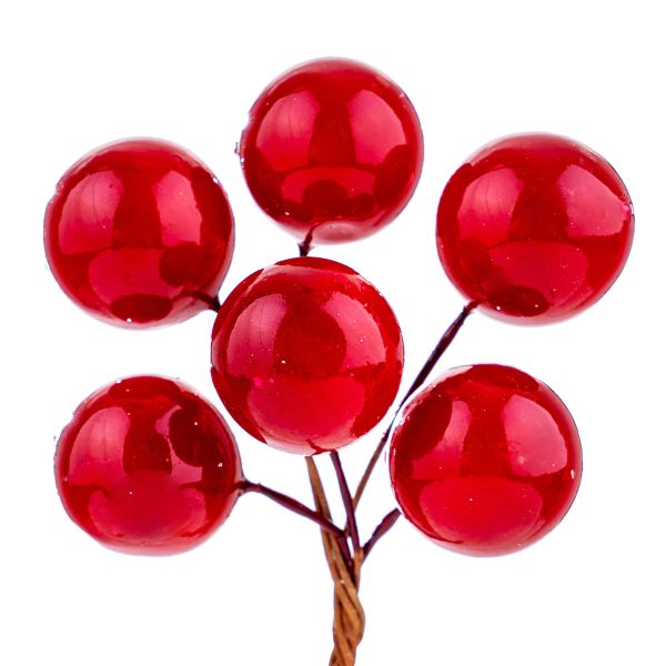 Set Bacche per decorazione Natale Aubepine 10 cm
