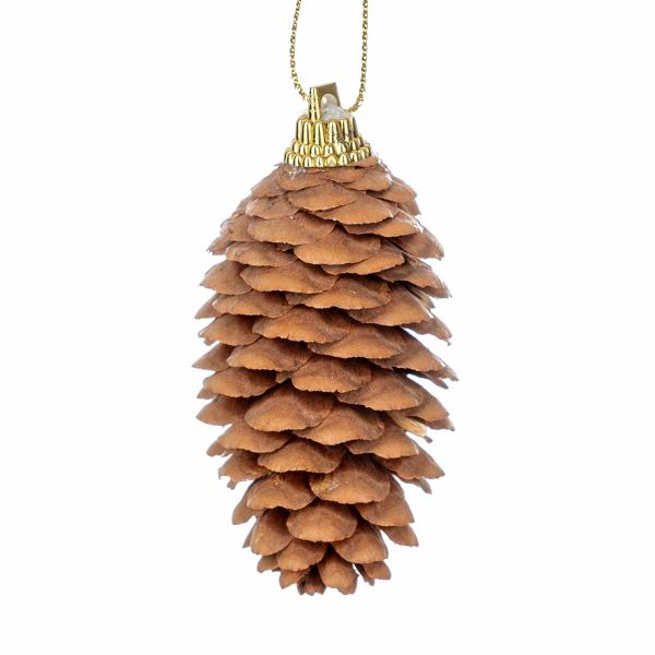 Set 6 Addobbi Natalizi Pigne del Vulcano Incantato 7 cm