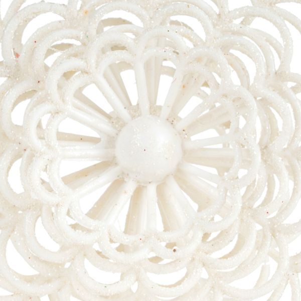 Addobbo Natalizio White Magic Flower 10 cm