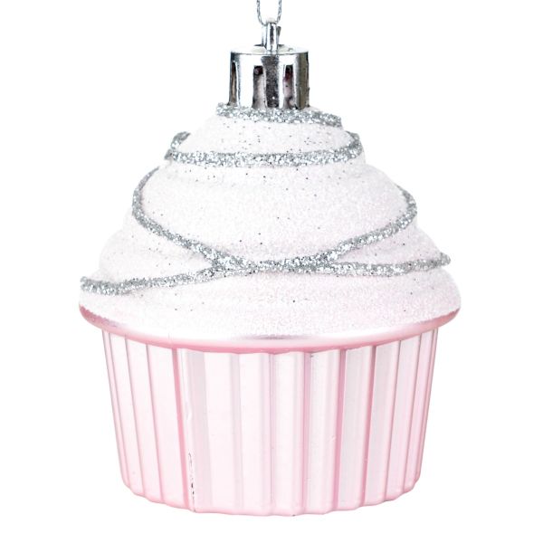Set 3 Addobbi Natalizi Three Cream Cupcakes 6 cm
