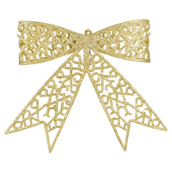 Set 2 Fiocchi Natalizi Golden Dreams 13 cm