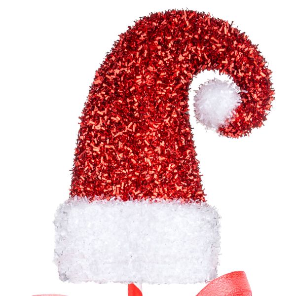 Addobbo Natalizio Santa Red Shiny Hat 45 cm
