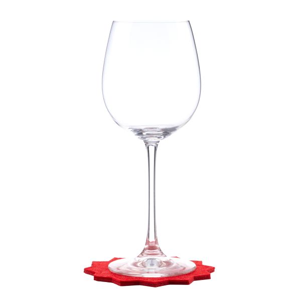 Set 6 Sottobicchieri Natalizi rossi Sun Flower 12 cm